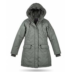 Spiewak New York Insulated Anorak Parka Army Green Sherpa Hood Women's Medium